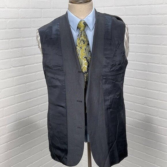 Brooks Brothers Blazer Men 40R Black Gray 3 Roll Button Classic Jacket Wool USA - Picture 6 of 13